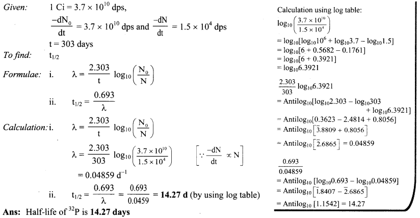 Maharashtra Board Solutions Class 11-Chemistry: Chapter 13- Nuclear Chemistry and Radioactivity 4.J
