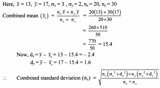 Maharashtra Board Solutions Class 11-Arts & Science Maths (Part 1): Chapter 8- Measures of Dispersion Ex 8.3