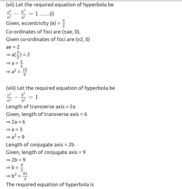 Maharashtra Board Solutions Class 11-Arts & Science Maths (Part 1): Chapter 7- Conic Sections Ex 7.3