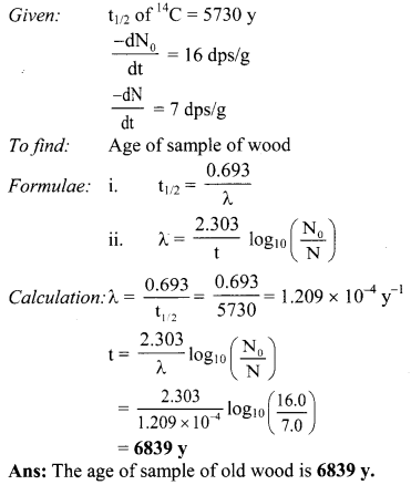 Maharashtra Board Solutions Class 11-Chemistry: Chapter 13- Nuclear Chemistry and Radioactivity 4.M