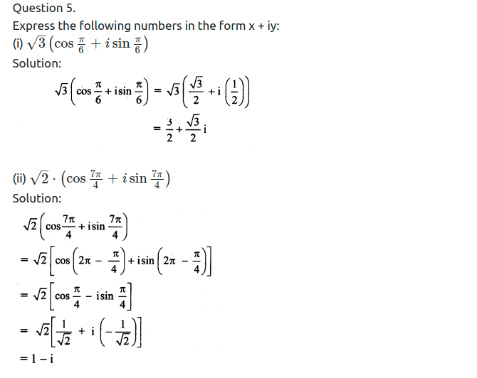 Maharashtra Board Solutions Class 11-Arts & Science Maths (Part 2): Chapter 1- Complex Numbers Ex 1.3