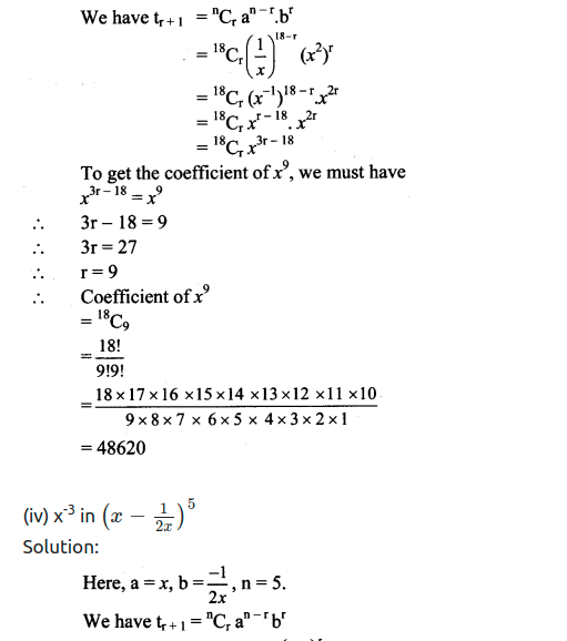 Maharashtra Board Solutions Class 11-Arts & Science Maths (Part 2): Chapter 4- Methods of Induction and Binomial Theorem Ex 4.3