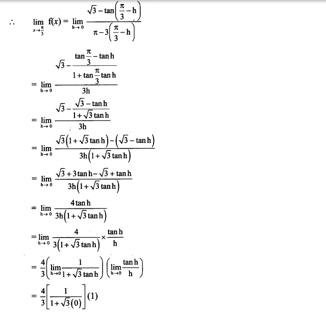 Maharashtra Board Solutions Class 11-Arts & Science Maths (Part 2): Chapter 8- Continuity Ex 8.1