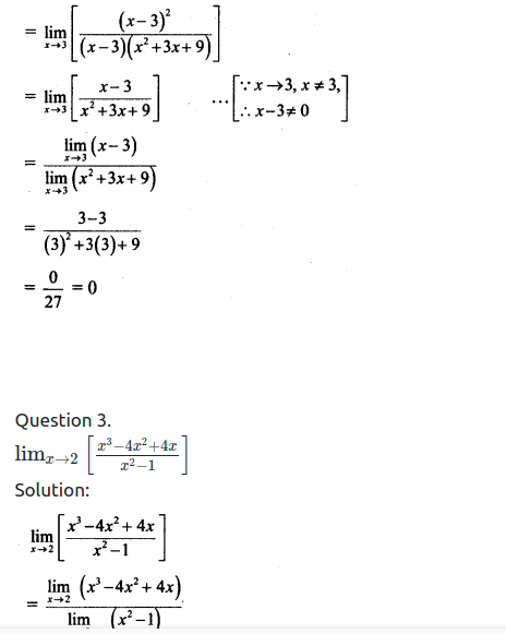 Maharashtra Board Solutions Class 11-Arts & Science Maths (Part 2): Chapter 7- Limits Ex 7.2