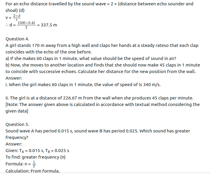 Maharashtra Board Solutions Class 11-Physics: Chapter 8- Sound