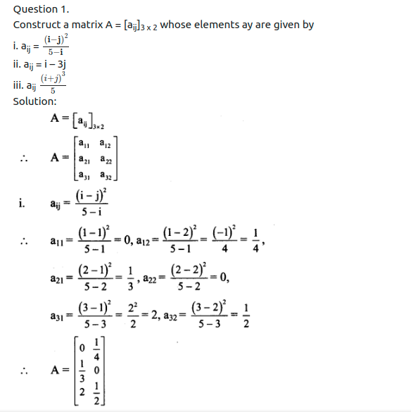 Maharashtra Board Solutions Class 11-Arts & Science Maths (Part 1): Chapter 4- Determinants and Matrices Ex 4.7
