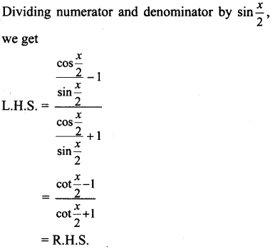 Maharashtra Board Solutions Class 11-Arts & Science Maths (Part 1): Chapter 3- Trigonometry – II Ex 3.3