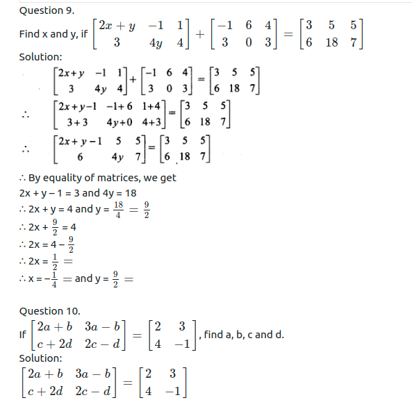Maharashtra Board Solutions Class 11-Arts & Science Maths (Part 1): Chapter 4- Determinants and Matrices Ex 4.5