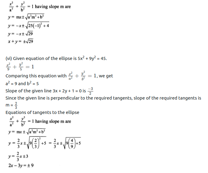 Maharashtra Board Solutions Class 11-Arts & Science Maths (Part 1): Chapter 7- Conic Sections Ex 7.2