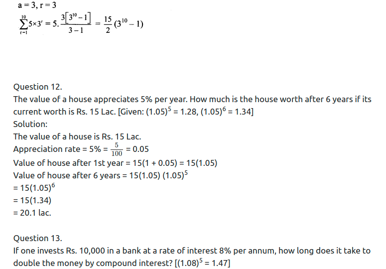 Maharashtra Board Solutions Class 11-Arts & Science Maths (Part 2): Chapter 2- Sequences and Series Ex. 2.2