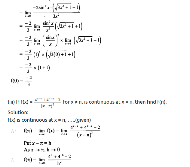 Maharashtra Board Solutions Class 11-Arts & Science Maths (Part 2): Chapter 8- Continuity Ex 8.1