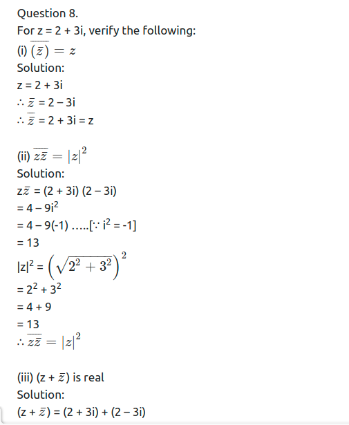 Maharashtra Board Solutions Class 11-Arts & Science Maths (Part 2): Chapter 1- Complex Numbers Ex 1.3