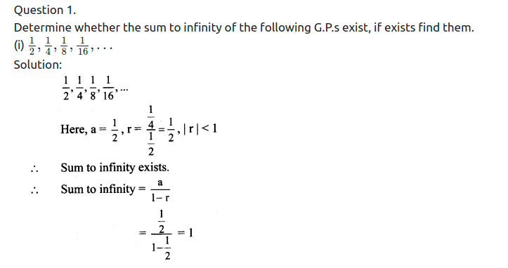 Maharashtra Board Solutions Class 11-Arts & Science Maths (Part 2): Chapter 2- Sequences and Series Ex. 2.3