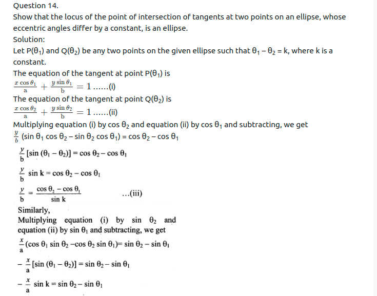 Maharashtra Board Solutions Class 11-Arts & Science Maths (Part 1): Chapter 7- Conic Sections Ex 7.2