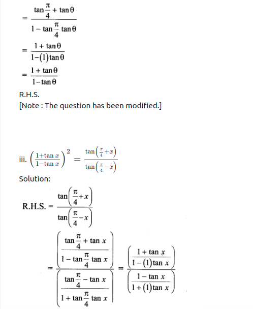 Maharashtra Board Solutions Class 11-Arts & Science Maths (Part 1): Chapter 3- Trigonometry – II Ex 3.1