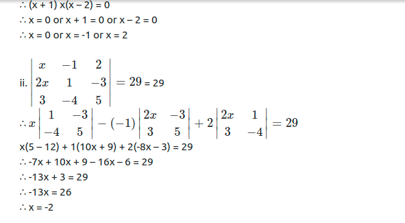 Maharashtra Board Solutions Class 11-Arts & Science Maths (Part 1): Chapter 4- Determinants and Matrices Ex 4.1