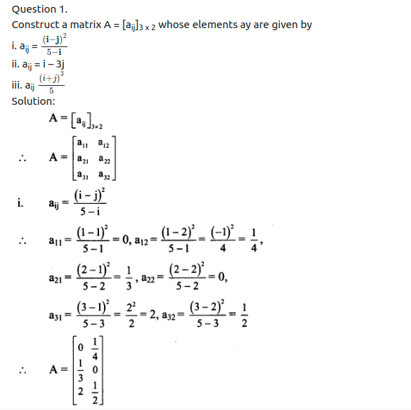 Maharashtra Board Solutions Class 11-Arts & Science Maths (Part 1): Chapter 4- Determinants and Matrices Ex 4.4