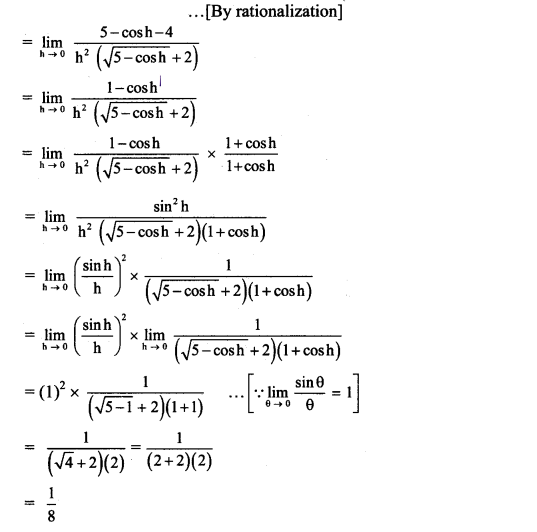 Maharashtra Board Solutions Class 11-Arts & Science Maths (Part 2): Chapter 7- Limits Ex 7.5