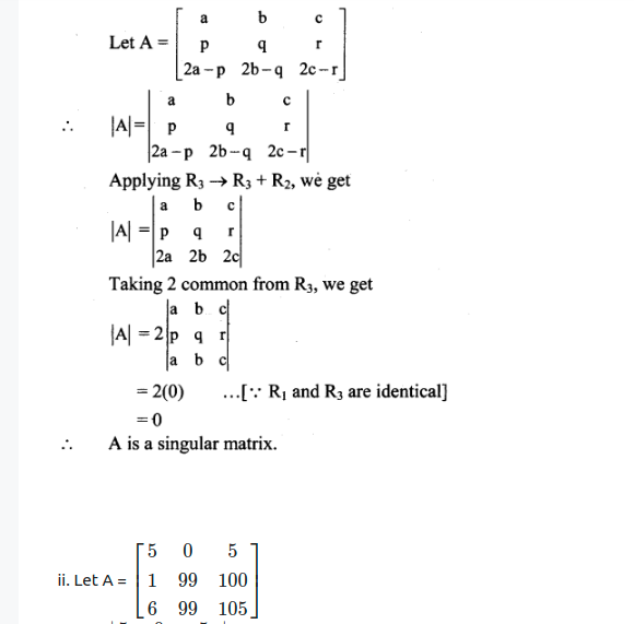 Maharashtra Board Solutions Class 11-Arts & Science Maths (Part 1): Chapter 4- Determinants and Matrices Ex 4.7
