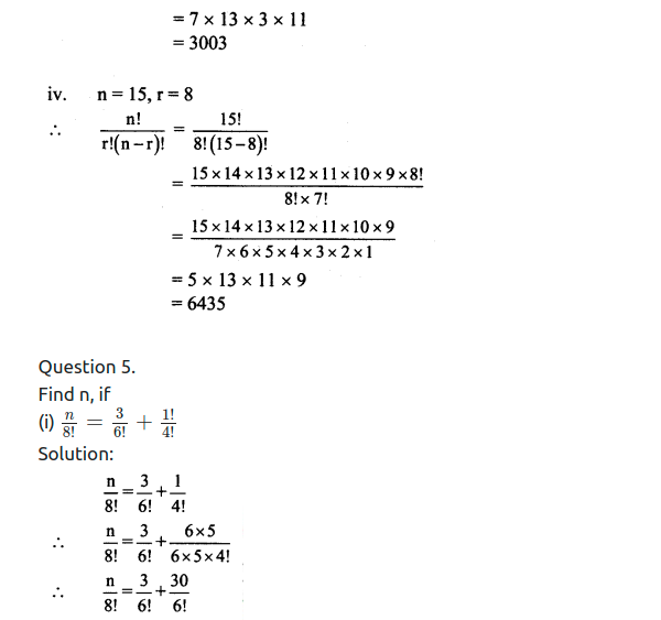 Maharashtra Board Solutions Class 11-Arts & Science Maths (Part 2): Chapter 3- Permutations and Combination Ex . 3.1