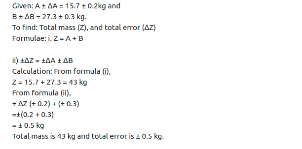 Maharashtra Board Solutions Class 11-Physics: Chapter 1- Units and Measurements 