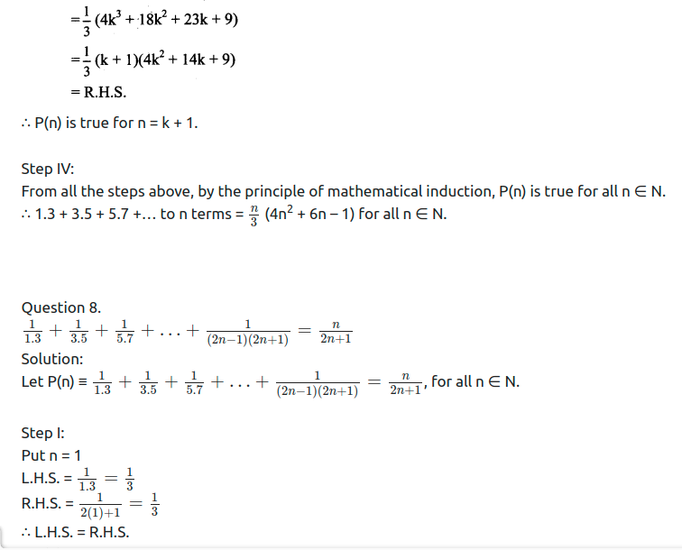 Maharashtra Board Solutions Class 11-Arts & Science Maths (Part 2): Chapter 4- Methods of Induction and Binomial Theorem Ex 4.1