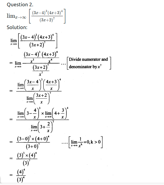 Maharashtra Board Solutions Class 11-Arts & Science Maths (Part 2): Chapter 7- Limits Ex 7.7