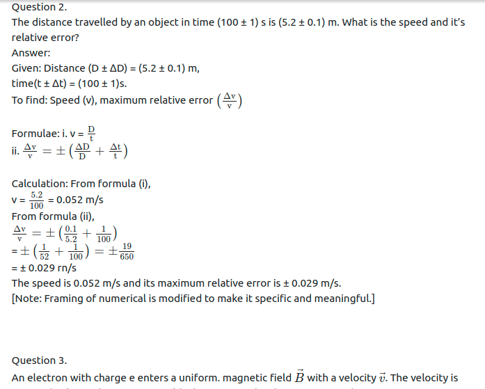 Maharashtra Board For Class 11, Physics Ch 1 - IndCareer Schools