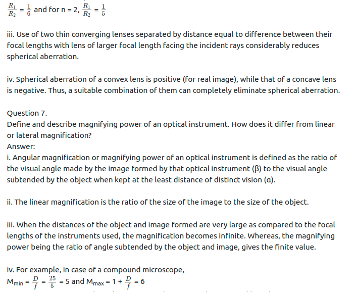 Maharashtra Board Solutions Class 11-Physics: Chapter 9- Optics
