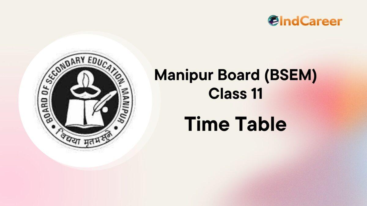 Manipur Class 11 Time Table