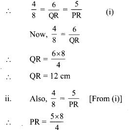 Maharashtra Board Class 9 Maths Solutions Chapter 3 Triangles Practice Set 3.5 1