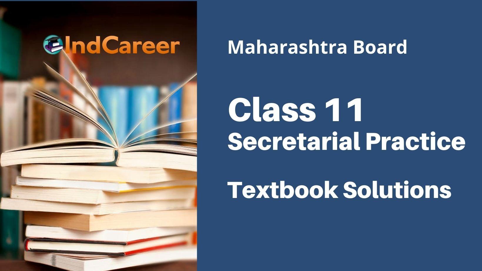 Maharashtra State Board Class 11 Secretarial Practice Solutions ...