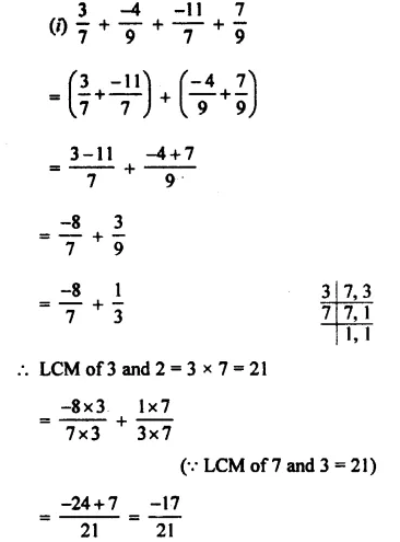 Selina Concise Mathematics Class 8 ICSE Solutions Chapter 1 Rational Numbers EX 1A 14