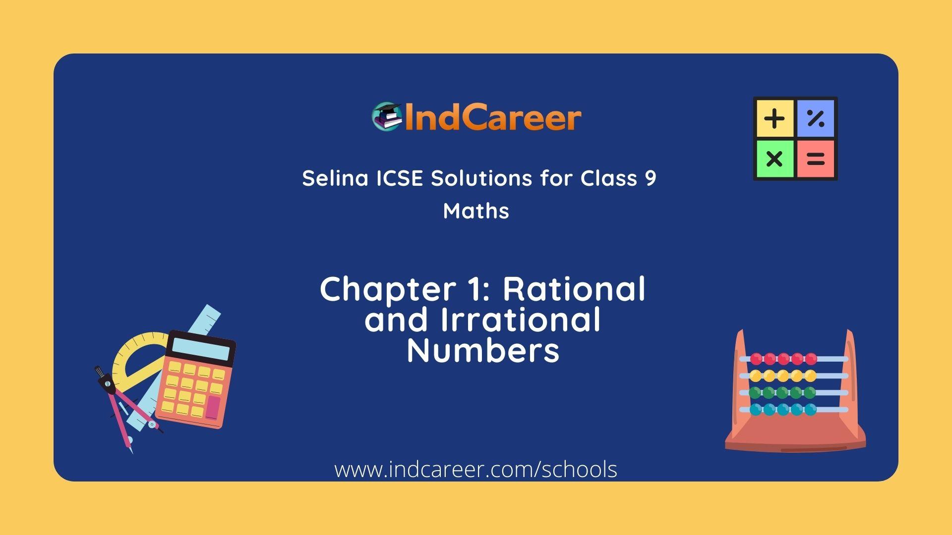 Selina Solutions For Class 9, Maths Chapter 1 - IndCareer Schools