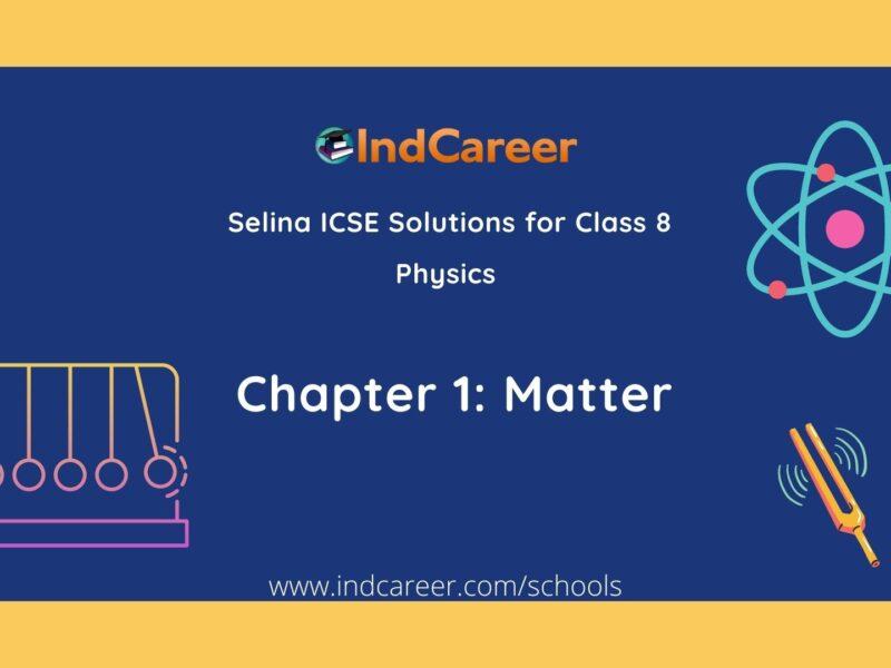 Selina Class 8 ICSE Solutions Physics : Chapter 1- Matter