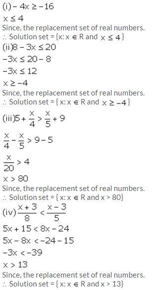 Selina Concise Mathematics Class 10 ICSE Solutions Linear Inequations (in one variable) - 7
