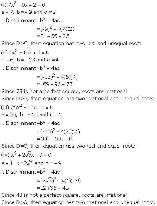 Selina Concise Mathematics Class 10 ICSE Solutions Quadratic Equations - 1