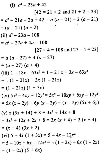 Selina Concise Mathematics Class 8 ICSE Solutions Chapter 13 Factorisation Ex 13F 109