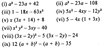 Selina Concise Mathematics Class 8 ICSE Solutions Chapter 13 Factorisation Ex 13F Q4