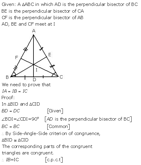 Selina Concise Mathematics Class 9 ICSE Solutions Triangles [Congruency in Triangles] 9