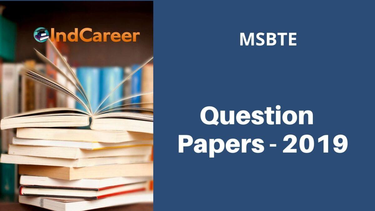 MSBTE Question Paper - 2019