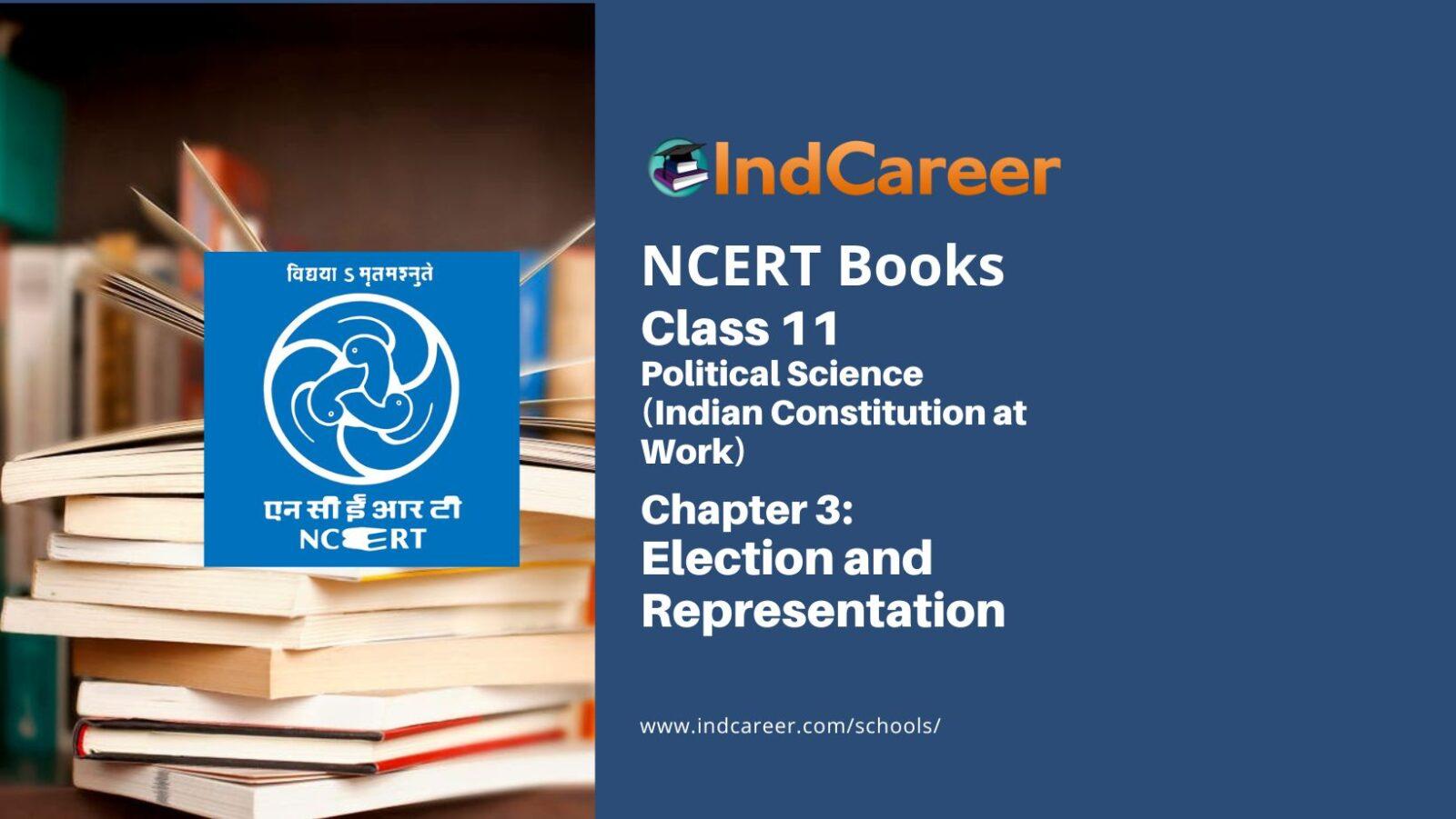 NCERT Book For Class 11 Political Science Chapter 3 Election