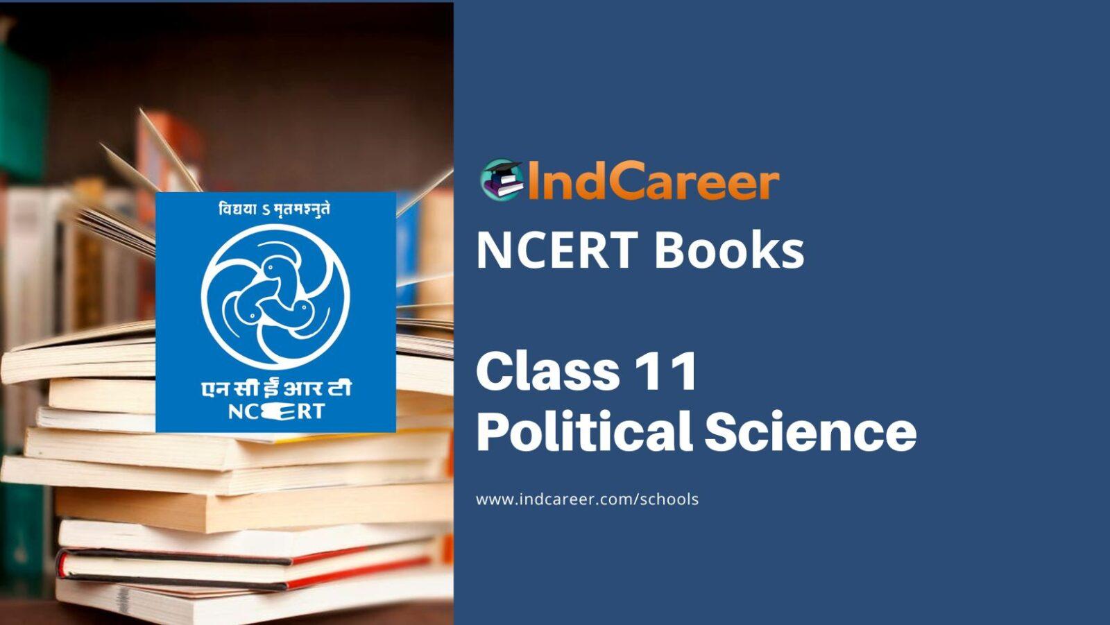 Ncert Books For Class 11 Political Science Indcareer Schools