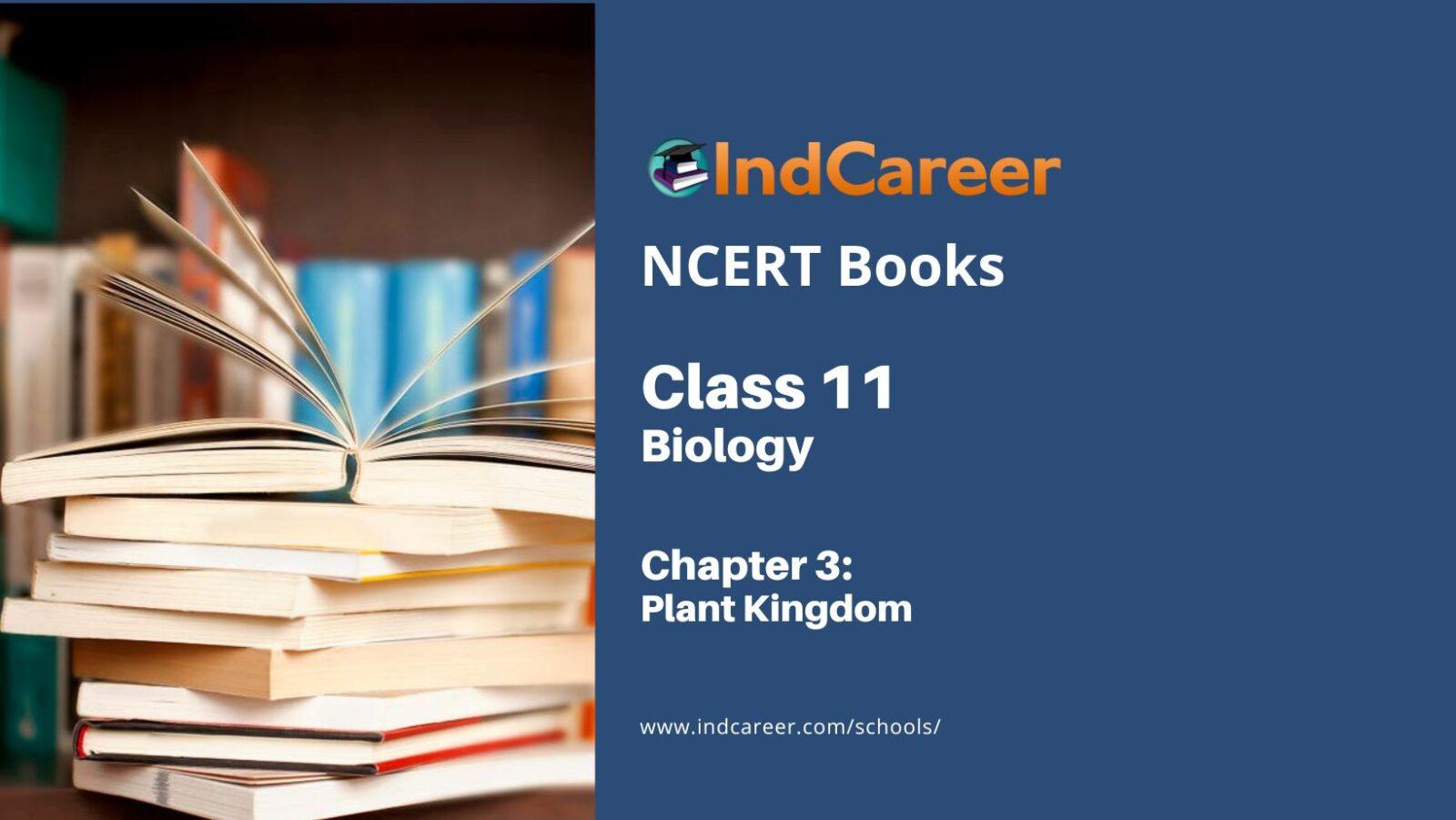 NCERT Book for Class 11 Biology Chapter 3 Plant Kingdom