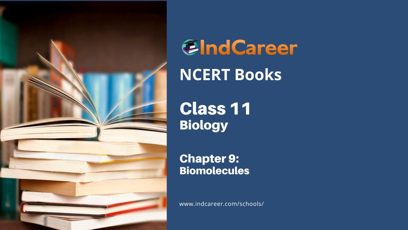 NCERT Book for Class 11 Biology Chapter 9 Biomolecules