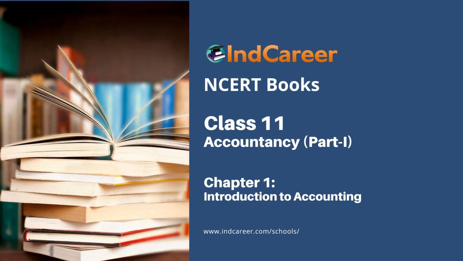 NCERT Solution for Class 11 Accountancy Chapter 1 Introduction to  Accounting Download Free PDF