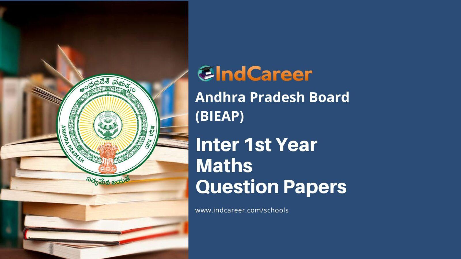 AP Inter 1st Year Maths Question Papers - IndCareer Schools