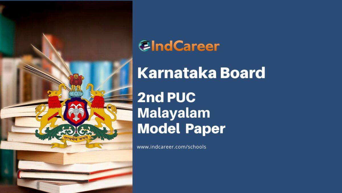 Karnataka 2nd PUC Malayalam Model Question Paper