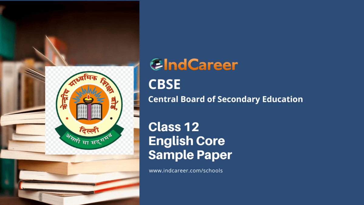 CBSE Class 12 English Core Sample Paper