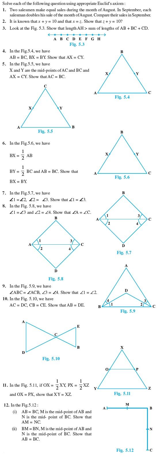 Class 9 Important Questions for Maths - Introduction to Euclid’s Geometry
